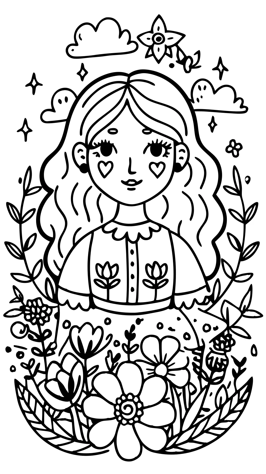 girl coloring pages for adults